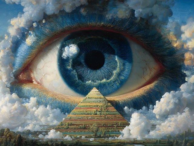 Surreal, Auge, Pyramide, Natur