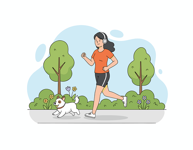 Free fitness outdoor jogging running exercise vector