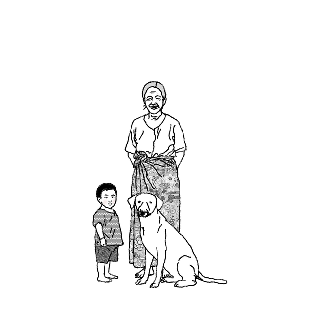 Free mother-in-law elderly child illustration