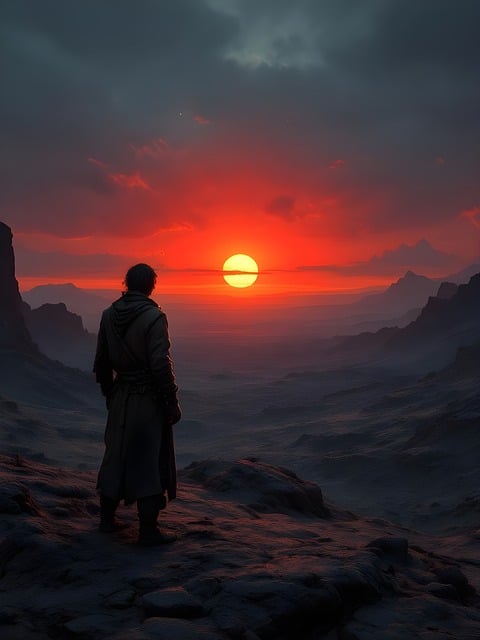 Free traveler landscape mountains illustration