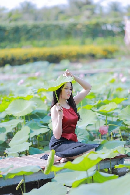 Kvinde, Smukke Blomster, Model, Natur