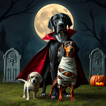 Great Dane, Gravhund, Terrier, Hund
