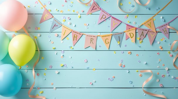 Geburtstag Hintergrund, Party-Banner