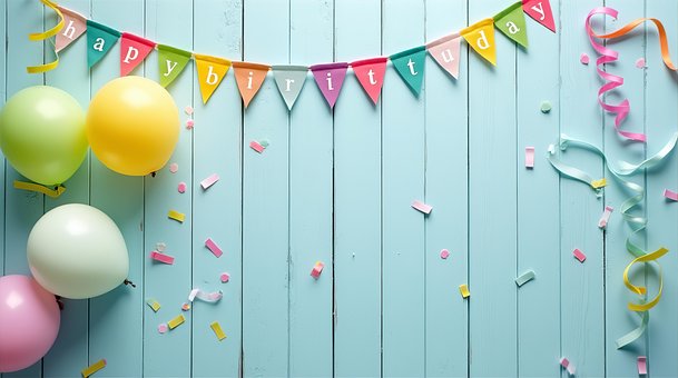 Geburtstag Hintergrund, Party-Banner