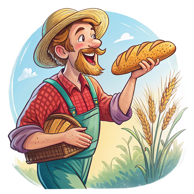 Free farmer field work illustration