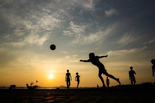 children playing sports