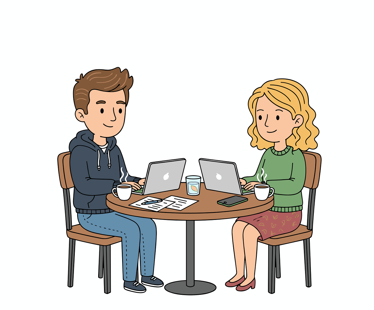 Download Coworking, Teamwork, Collaboration. Royalty-Free Vector ...