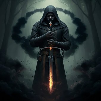 Free Fantasy Dark Knight illustration and picture