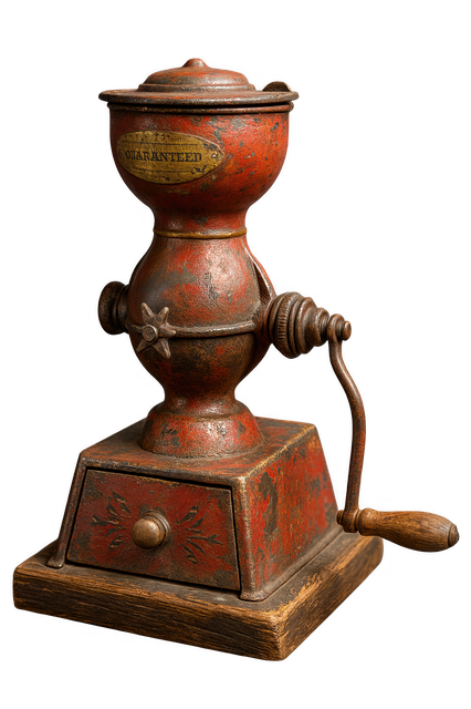 Free vintage coffee grinder antique coffee mill rustic coffee maker illustration