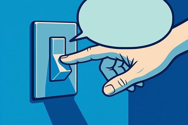 Free switch switch on hand illustration