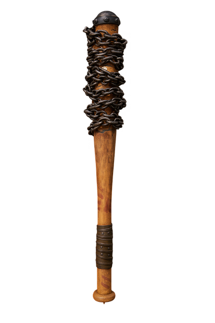 Free spiked baseball bat post apocalyptic weapon zombie survival bat illustration