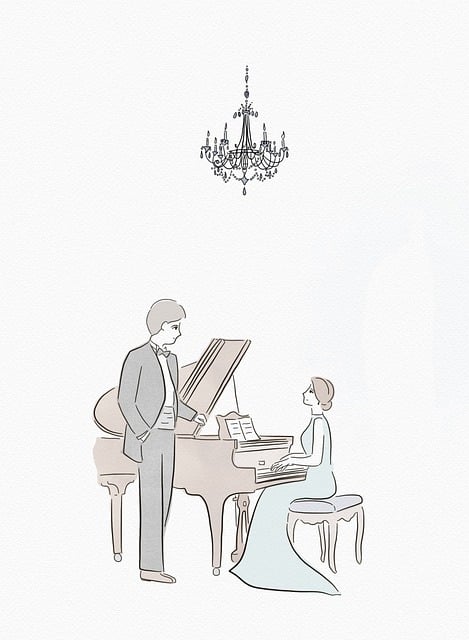 Free romance couple courtship illustration