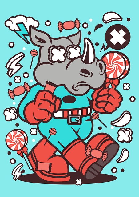 Neshorn Super Godteri, T-Skjorte Design