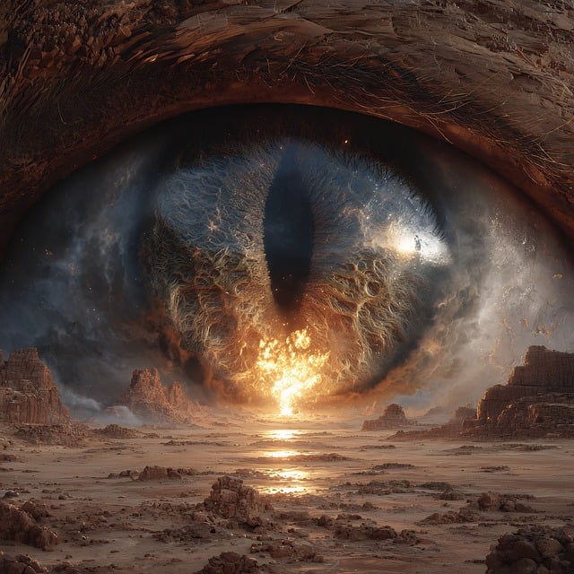 Auge, Landschaft, Abstrakt, Fantasie