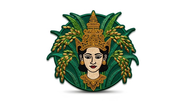 Free embroidery patch glamorous ornate illustration