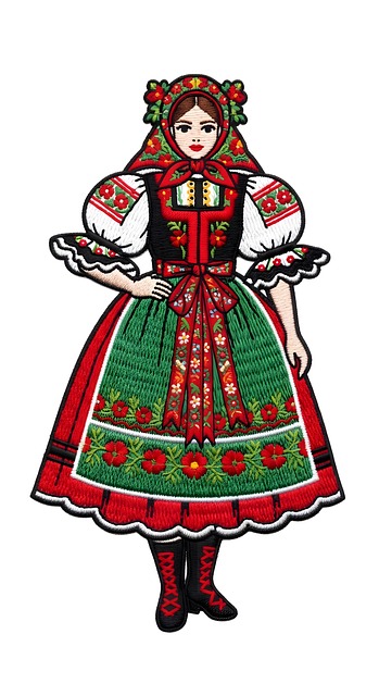 Free embroidery patch glamorous ornate illustration