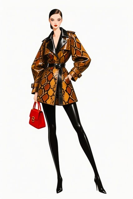 Modeillustration, Stilvolle Frau