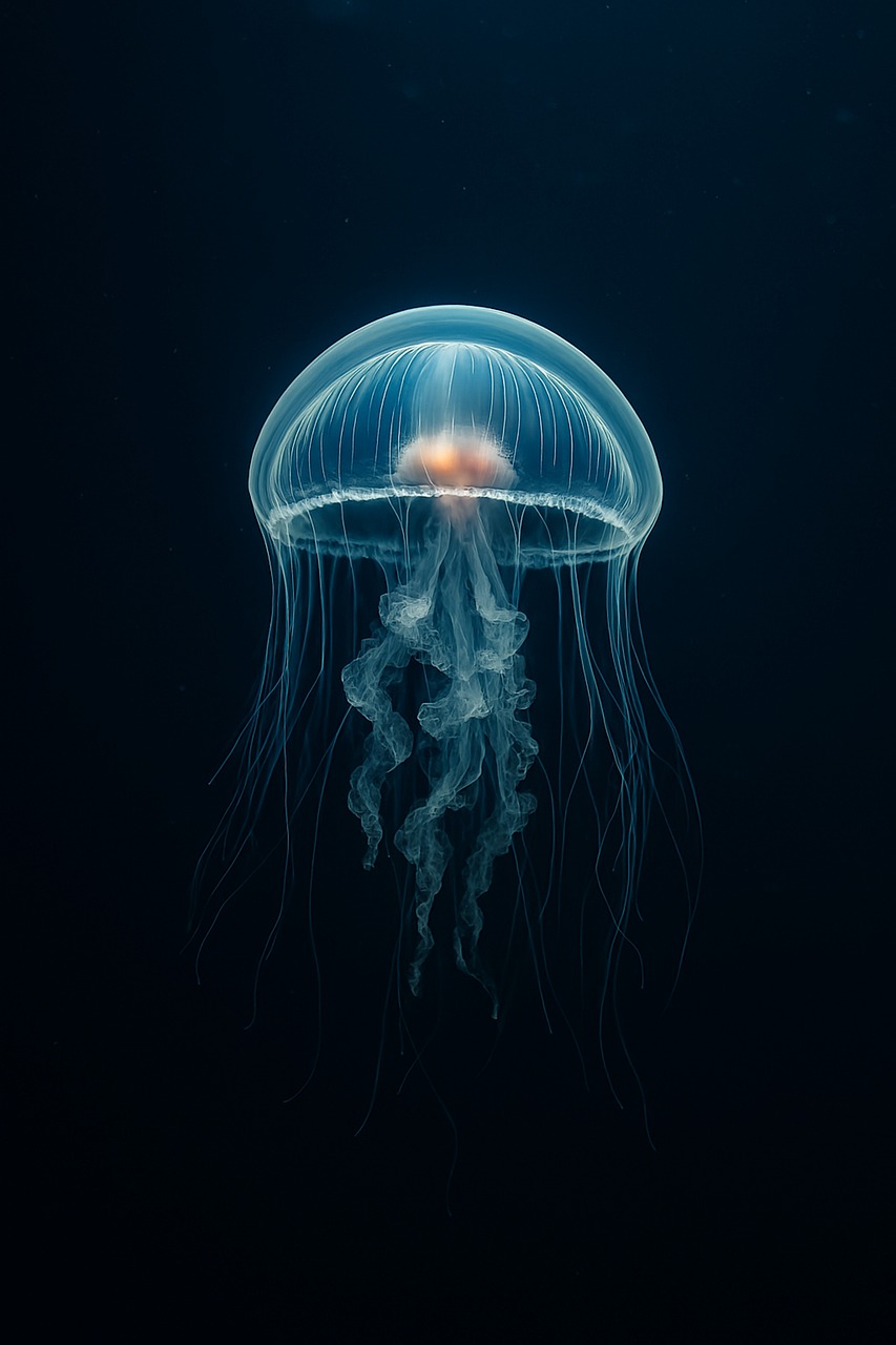 Download free HD stock image of Jellyfish Turritopsis Dohrnii Free jellyfish turritopsis dohrnii immortal jellyfish illustration