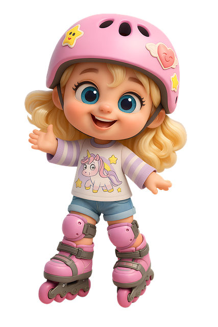 Free roller skating safety gear helmet illustration