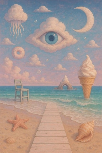 Free ai generated beach sea illustration