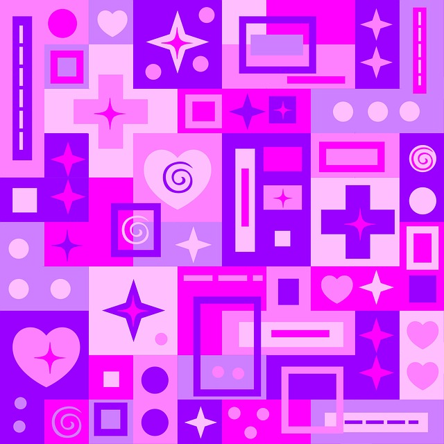 Free cube square hearts illustration