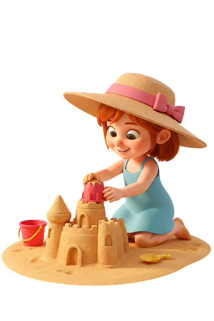 Beach Fun, Building Sandcastle