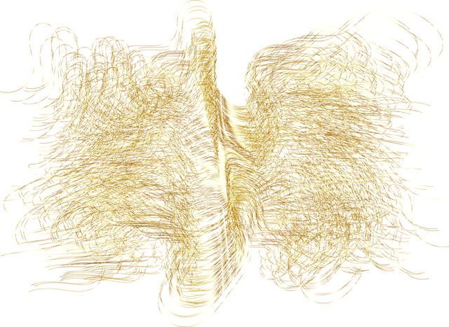 Free gold string line art vector