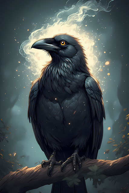 Free crow nature animal illustration