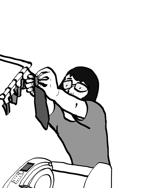 Free drying clothes black and white glasses vector