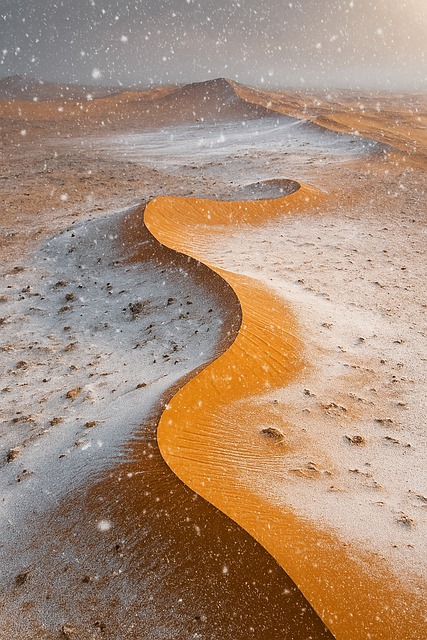 Free Sahara Desert Snow In Sahara illustration and picture