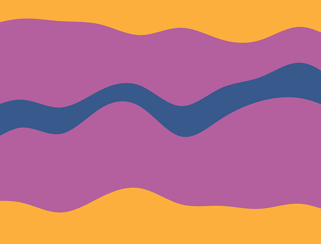 Free abstract stacked wave illustration