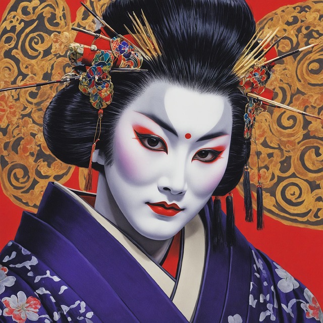 Free japan tokyo kabuki illustration