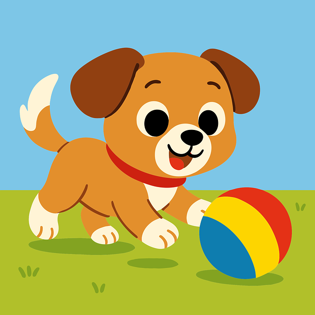 Free puppy dog cartoon illustration
