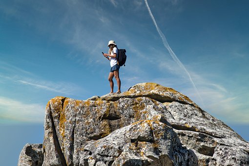 Free Hiking Mountain photo and picture