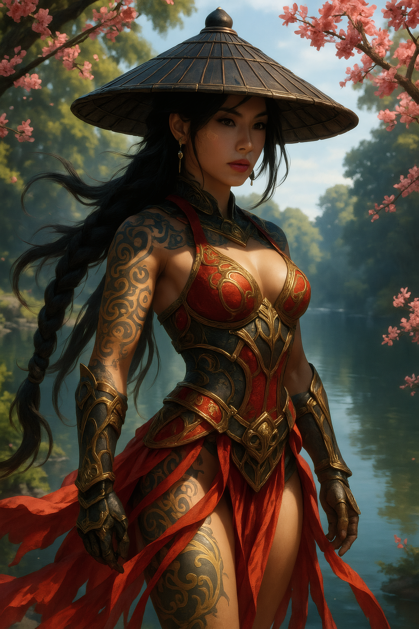Download free HD stock image of Warrior Fantasy Free warrior fantasy samurai illustration