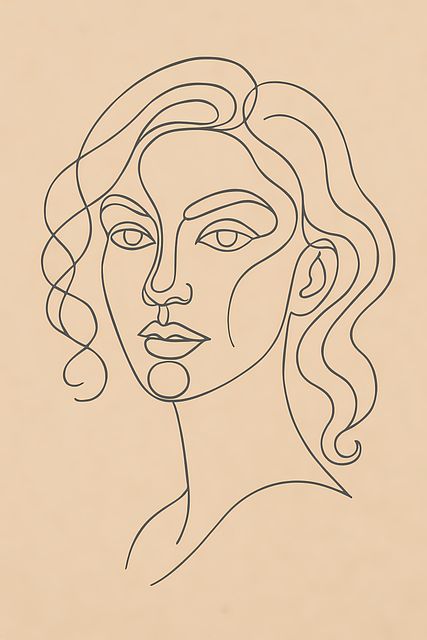Free line art minimalist abstract illustration