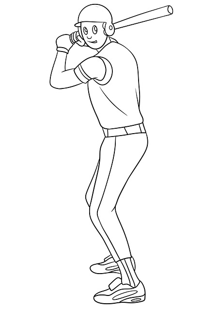 Free Baseball Coloring photo and picture