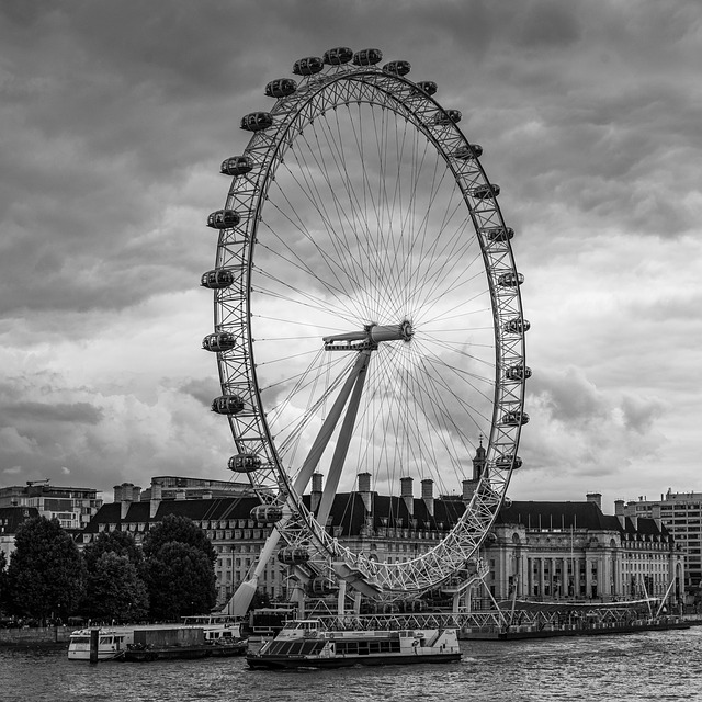 London, By, Skyline, Syn, Øjne, Flod