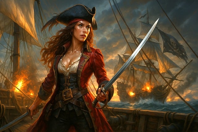 Free pirate pirates sword illustration