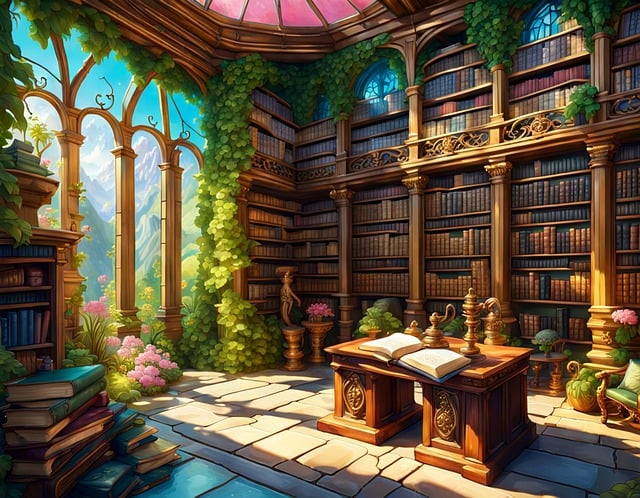 Free library books bookstore illustration