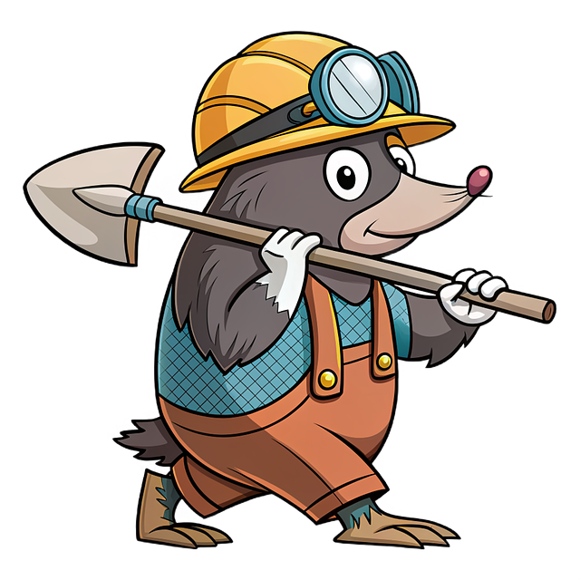 Free mole blind animal illustration