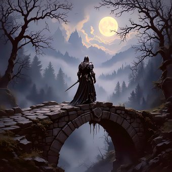 Mørk Fantasy Kunst, Gotisk Landskab