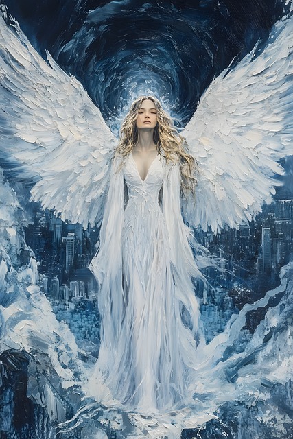 Free angel woman ethereal illustration