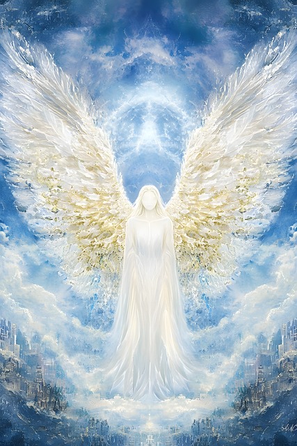Free angel woman ethereal illustration