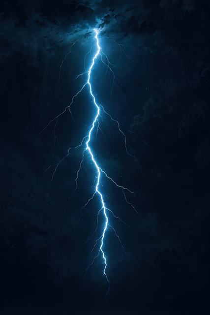 Free lightning strike thunderstorm sky electric energy illustration