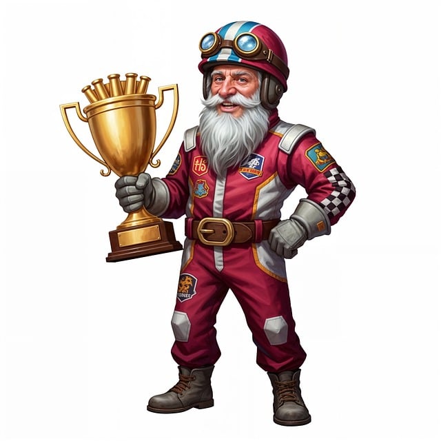 Free racer champion victory illustration