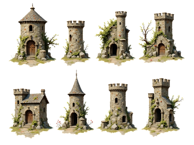 Free tower architecture building illustration