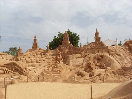 Skulpturen, Zobel, Strand, Ozean