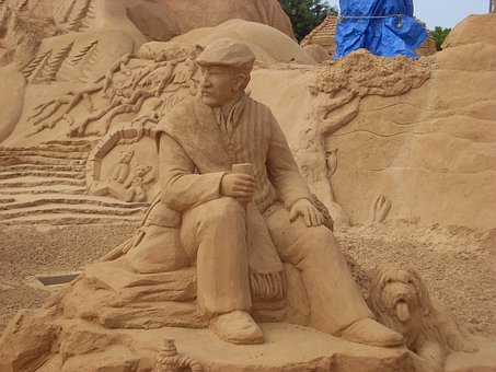 Skulpturen, Statuen, Zobel, Strand