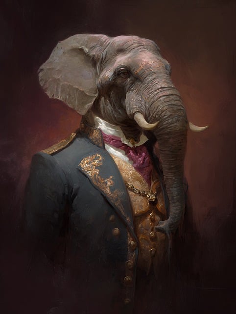 Elefant, Anthropomorph, Viktorianisch